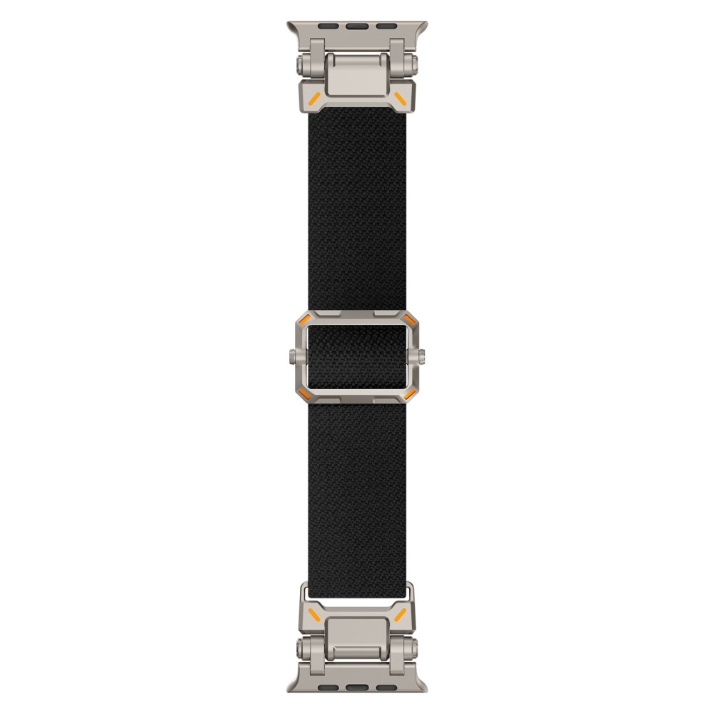 Titanium nylonový řemínek na Apple Watch Ultra/Ultra 2 49mm/SE/SE 2022/2023 44mm/10 46mm/9/8/7 45mm/6/5/4 44mm/3/2/1 42 mm - černý