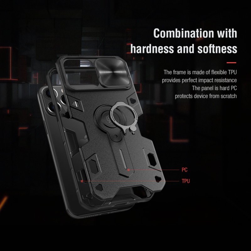 Nillkin CamShield Armor Zadní Kryt pro Apple iPhone 13 Pro Max Black (without logocut)