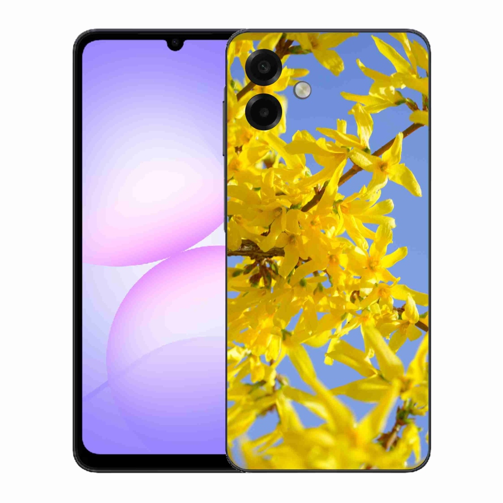 Gelový kryt mmCase na Samsung Galaxy A07 4G - žluté květy