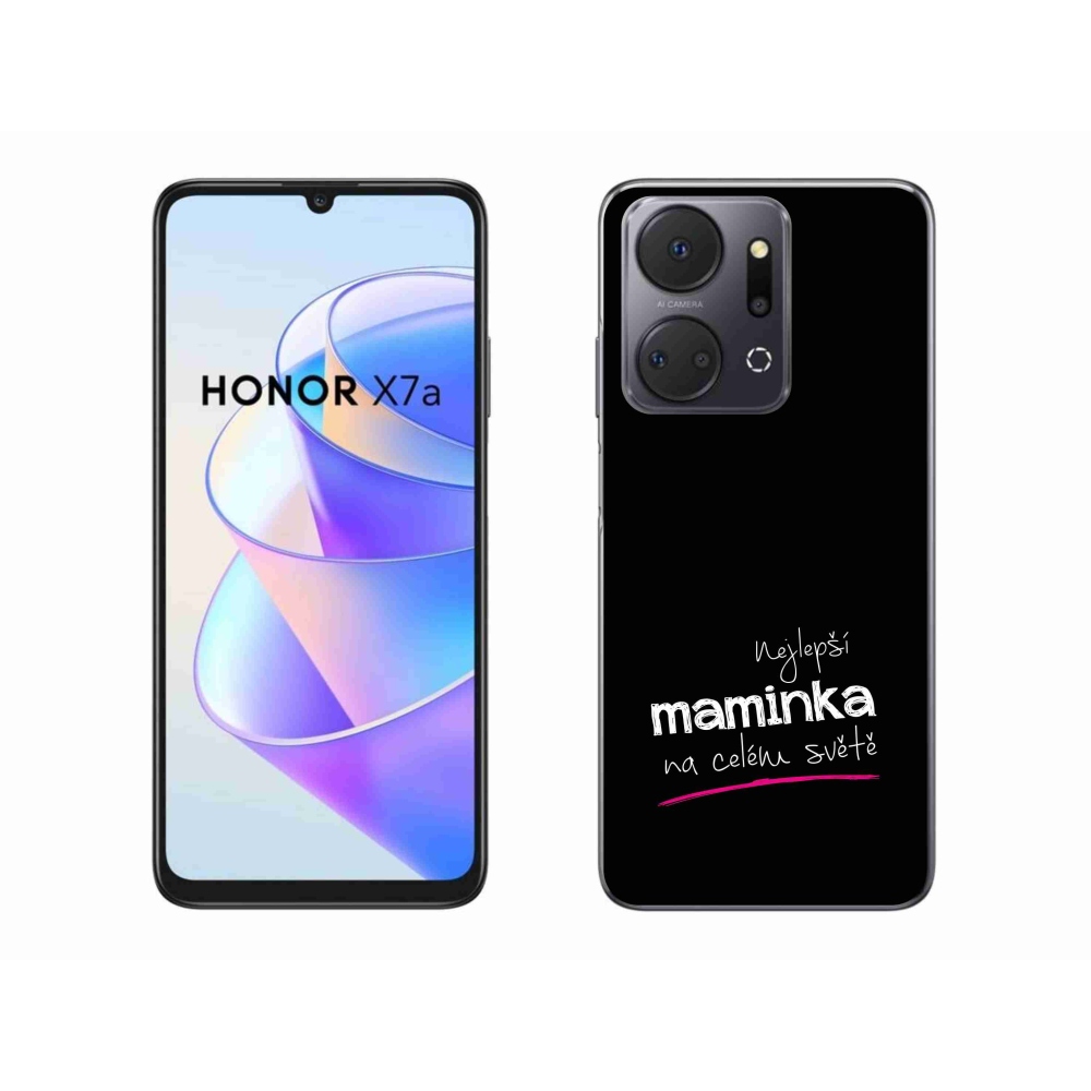 Gelový kryt mmCase na Honor X7a - nejlepší maminka 4 černé pozadí