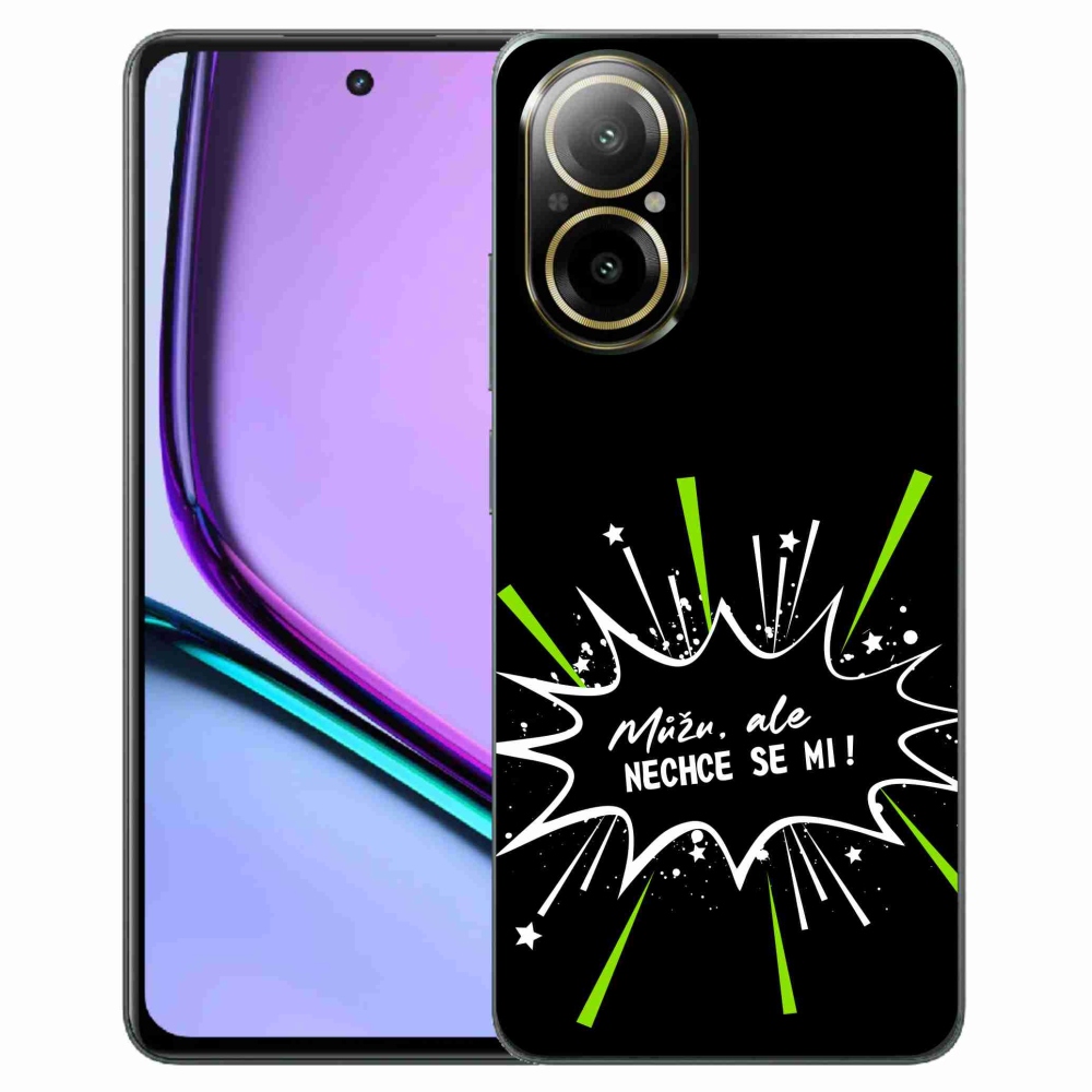Gelový kryt mmCase na Realme C67 - vtipný text 11 černé pozadí