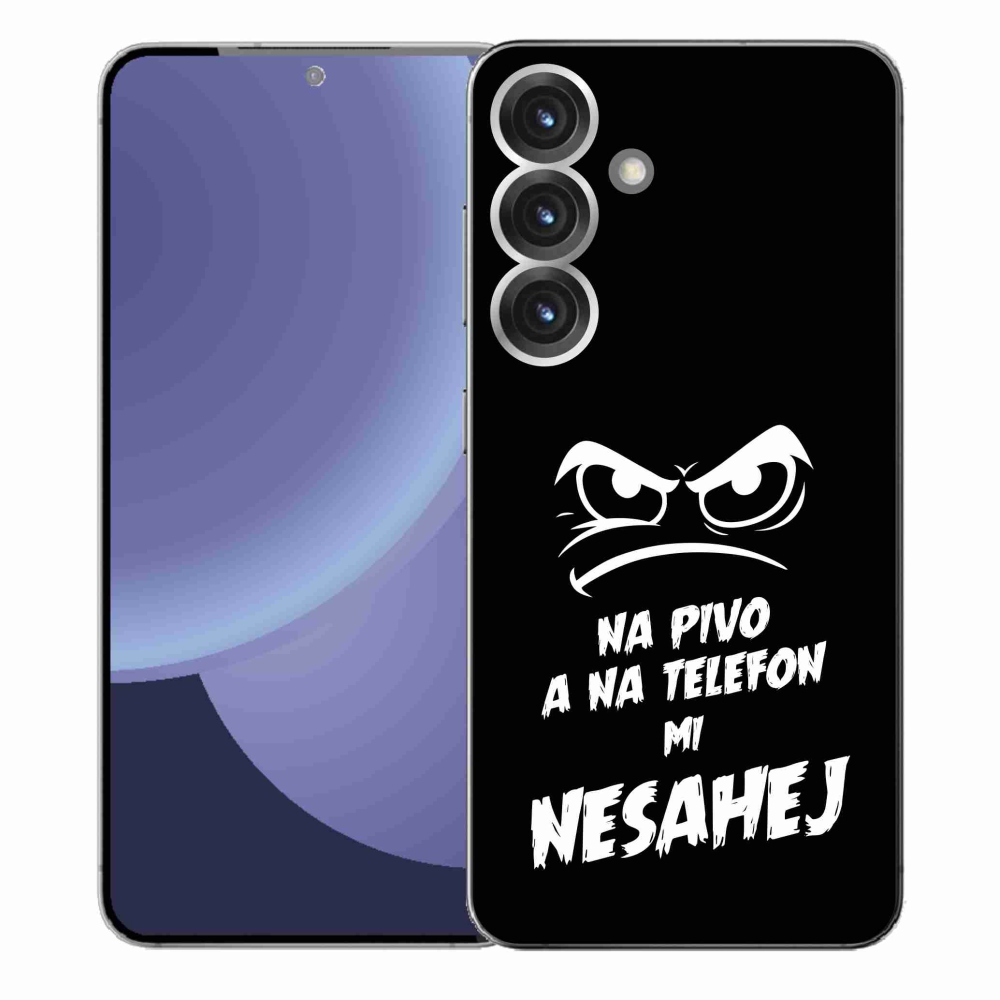 Gelový kryt mmCase na Samsung Galaxy S25+ - pivní motiv 2 černé pozadí