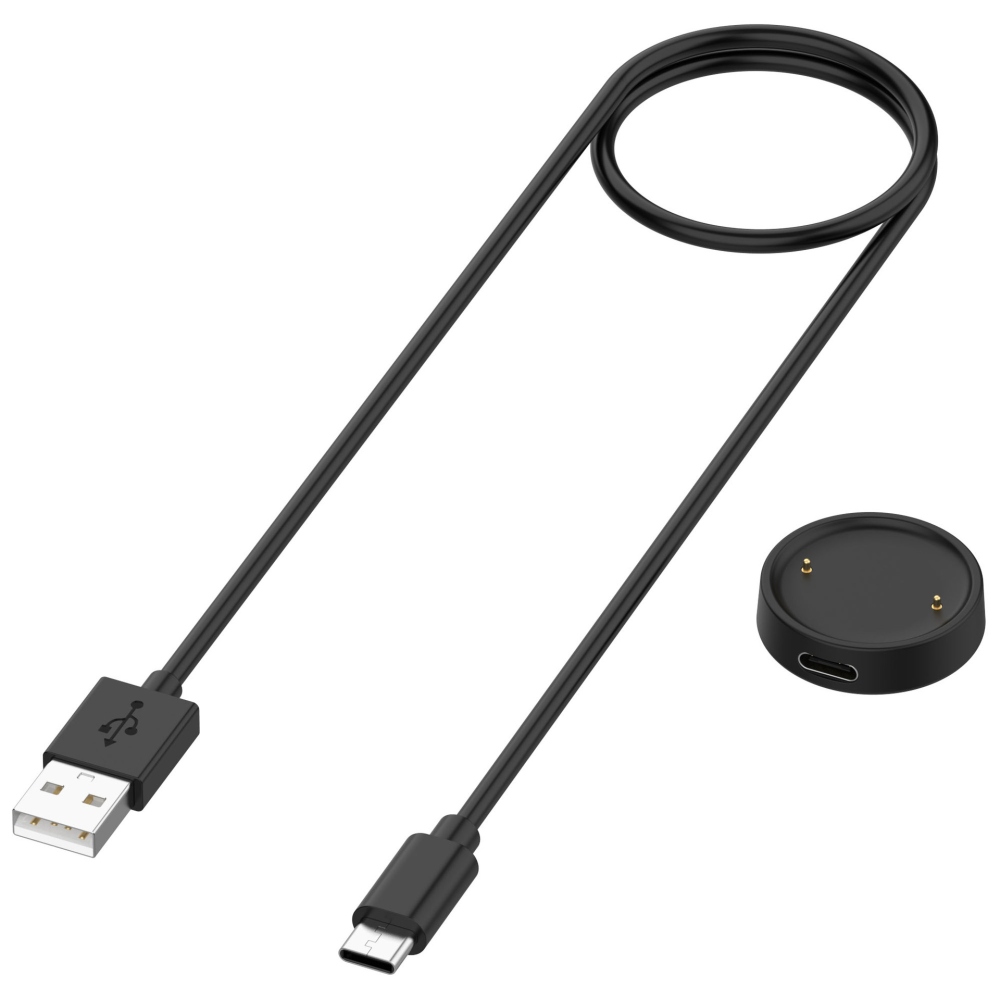 USB-A nabíjecí kabel pro Amazfit Active 2/Bip 6 1m - černý