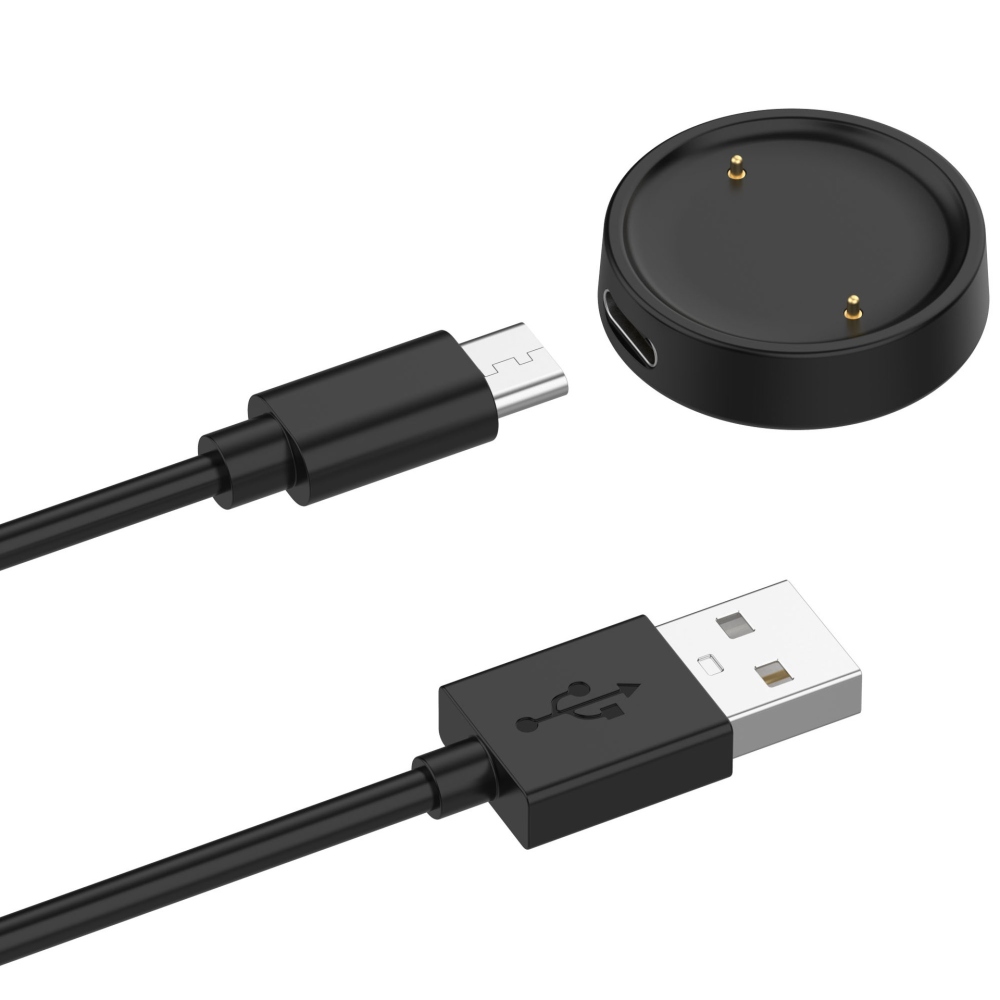 USB-A nabíjecí kabel pro Amazfit Active 2/Bip 6 1m - černý