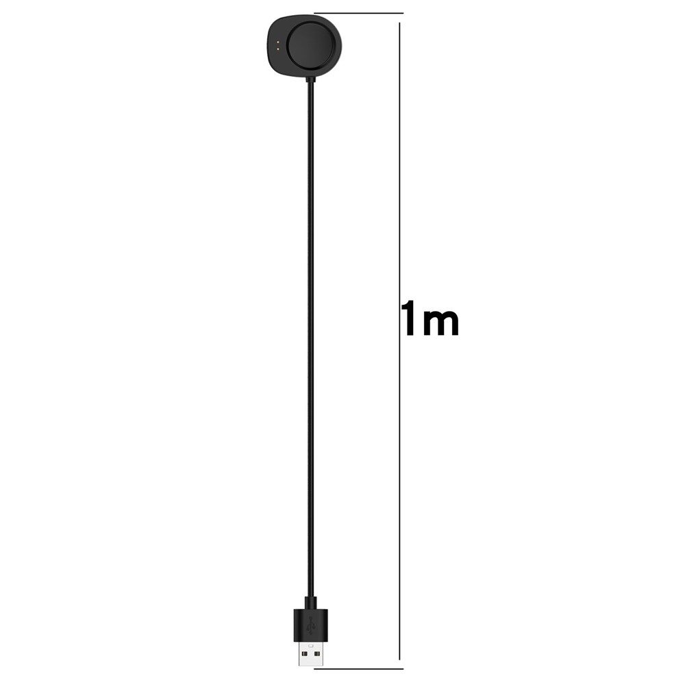 USB-A nabíjecí kabel pro Amazfit Active 3 Premium/ T-Rex 3 1m - černý