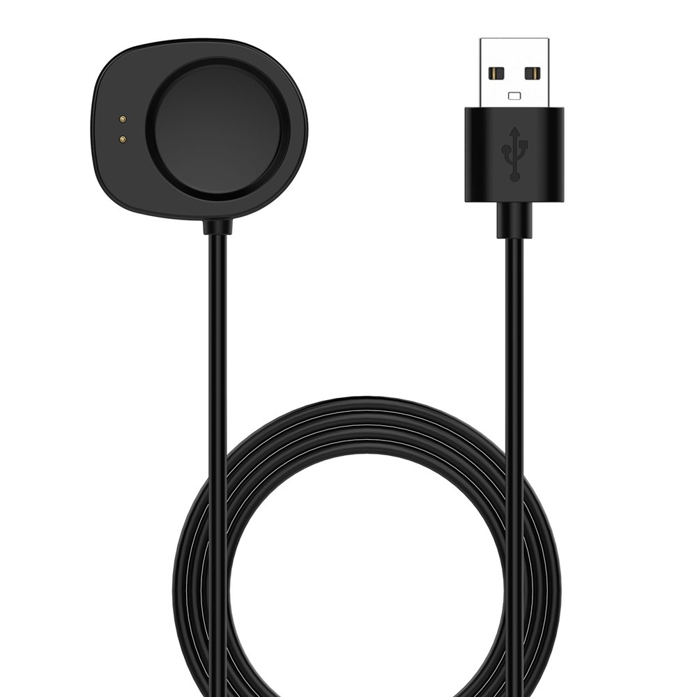 USB-A nabíjecí kabel pro Amazfit Active 3 Premium/ T-Rex 3 1m - černý