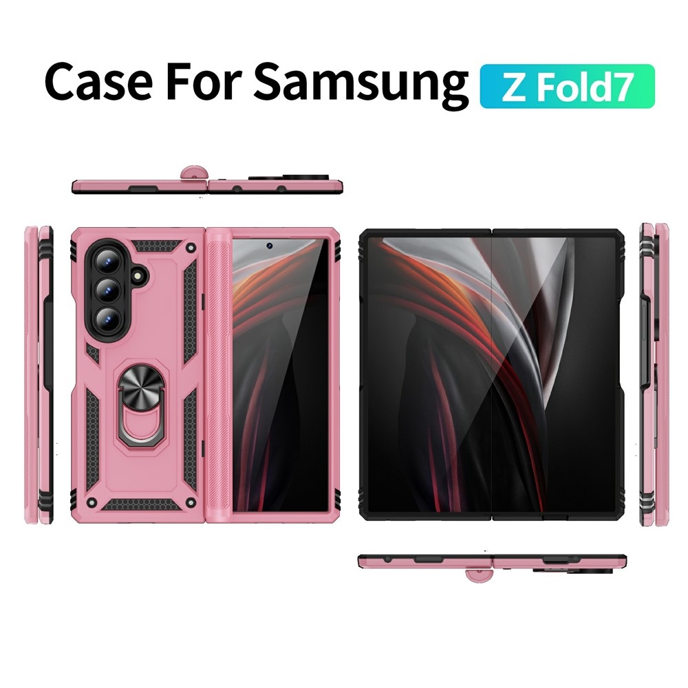 Ring odolný kryt na Samsung Galaxy Z Fold7 5G - růžový
