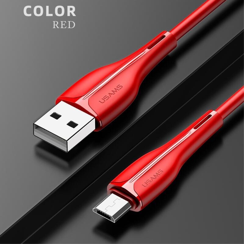 USMS micro USB kabel pro nabíjení a synchronizaci / 1m - červený