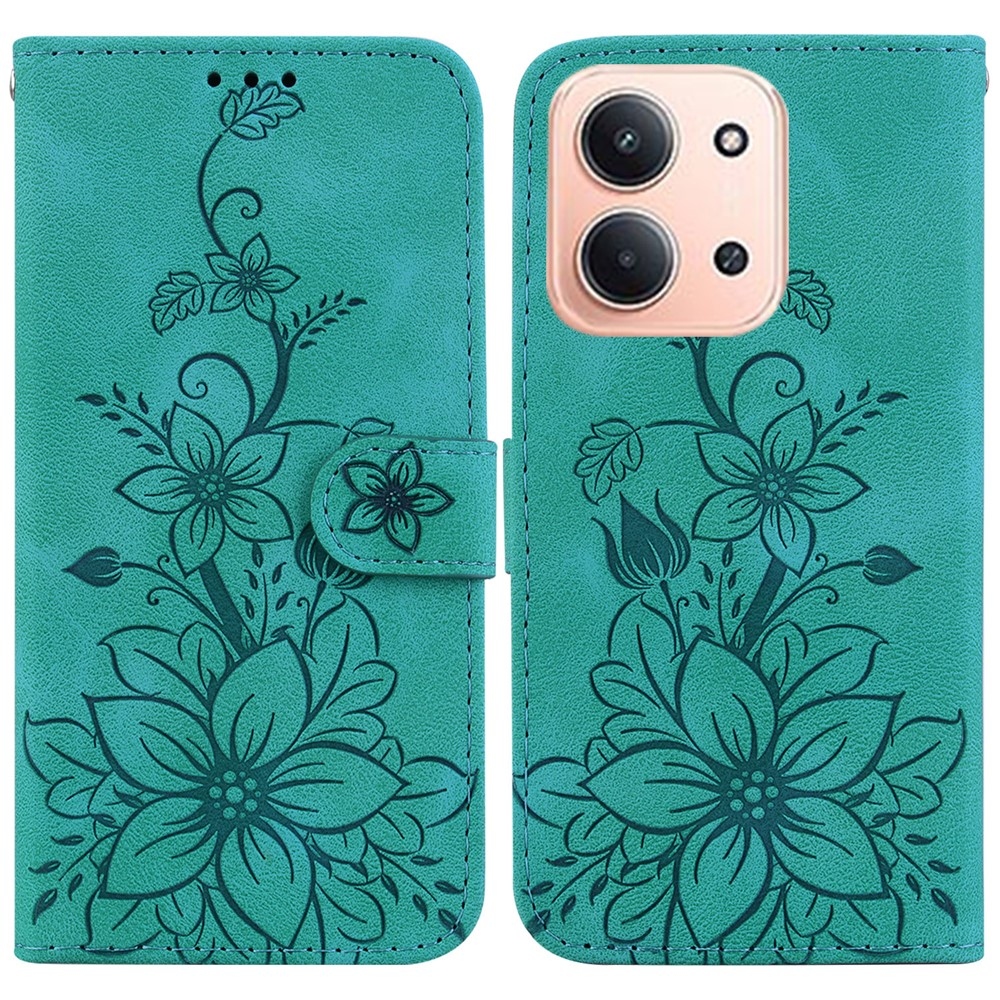 Lily knížkové pouzdro na Xiaomi Redmi 15C 4G/5G (173mm) - modrozelené