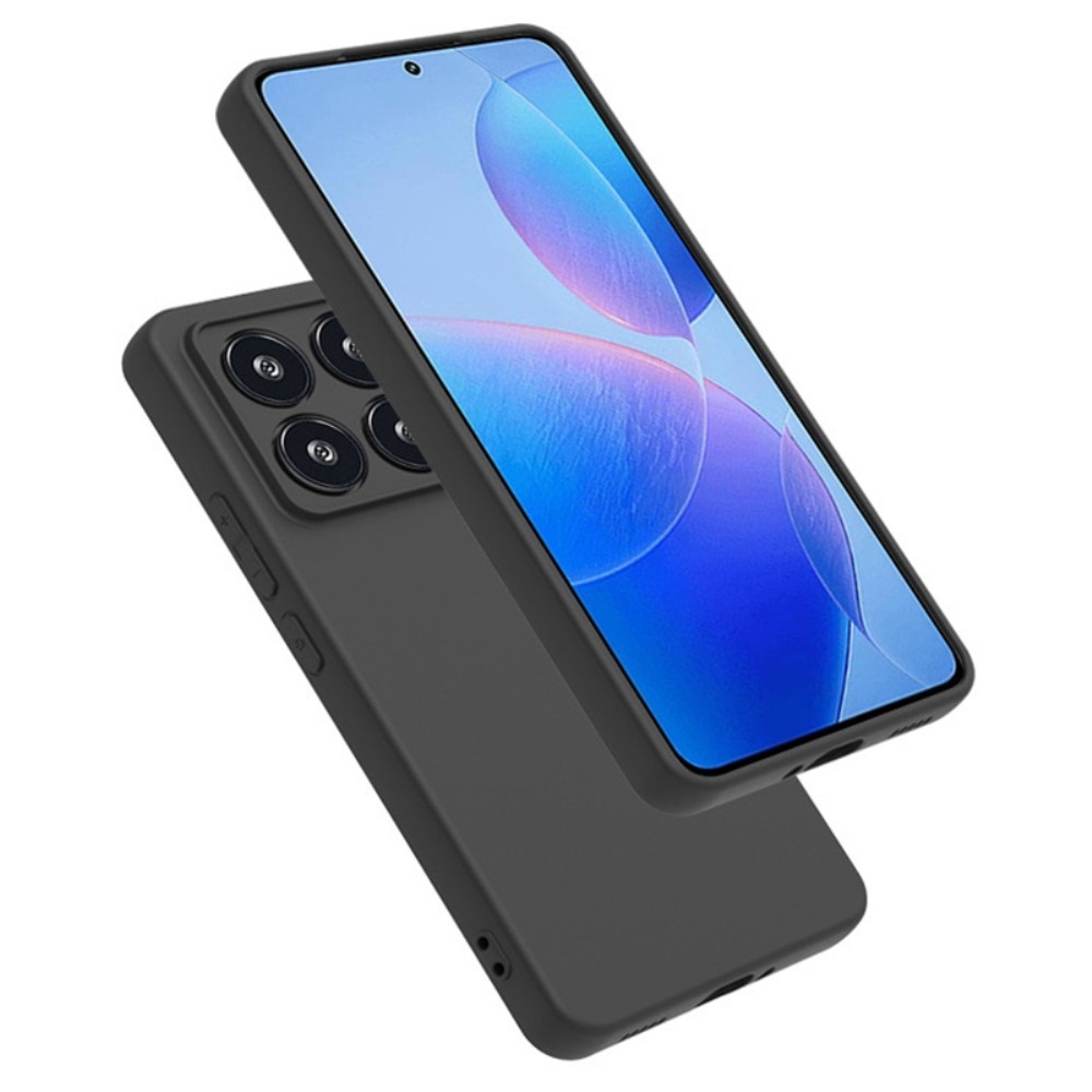 Matný gelový obal na Xiaomi 14T - černý
