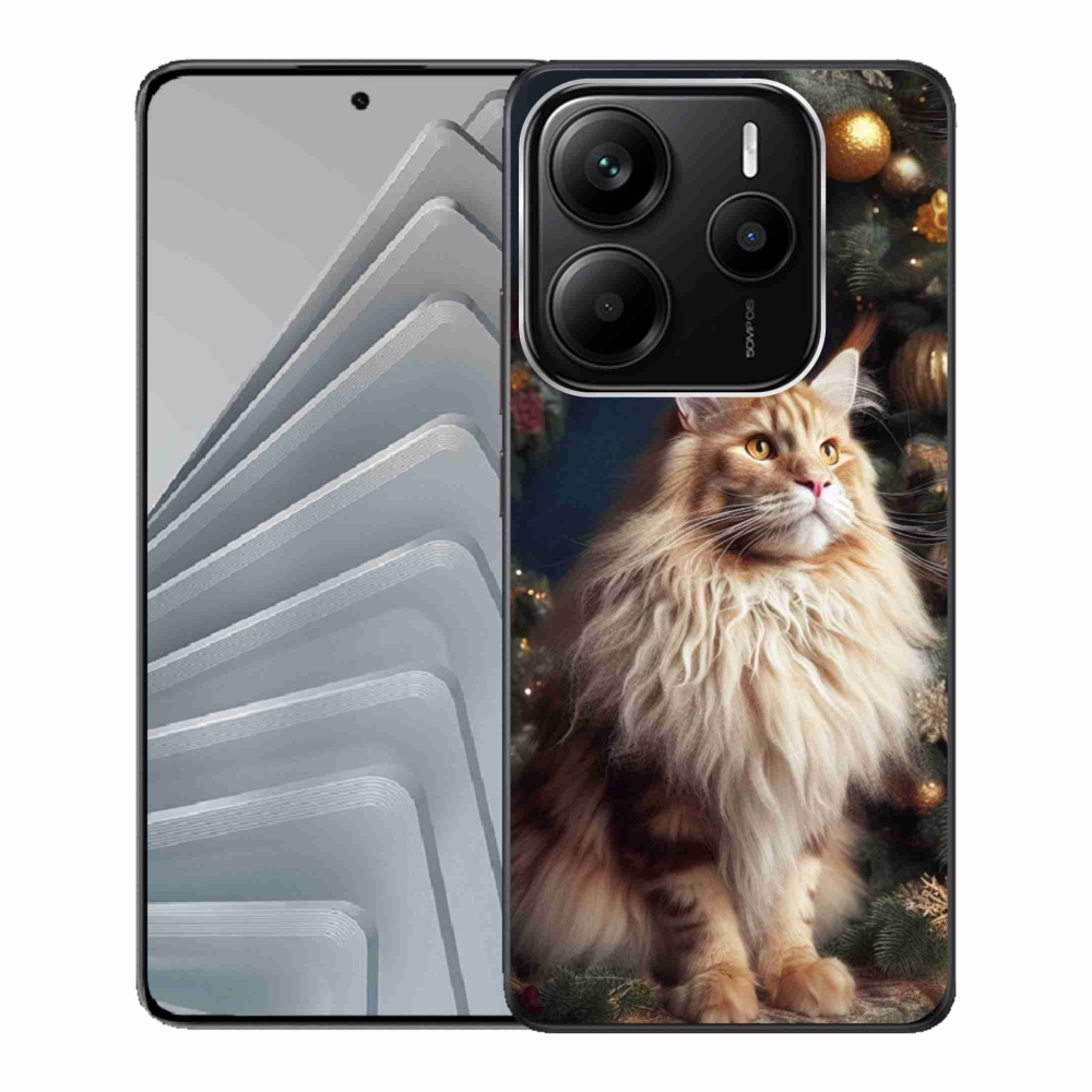 Gelový kryt mmCase na Xiaomi Redmi Note 14 5G - kočka u stromku