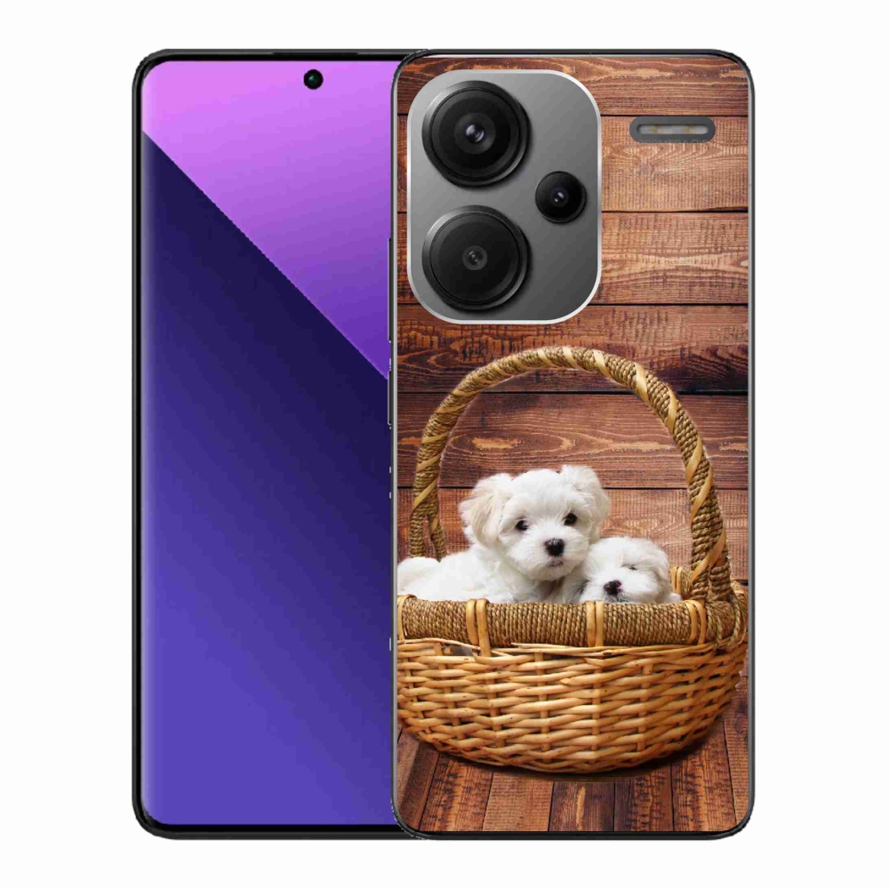 Gelový kryt mmCase na Xiaomi Redmi Note 13 Pro+ 5G - štěňátka