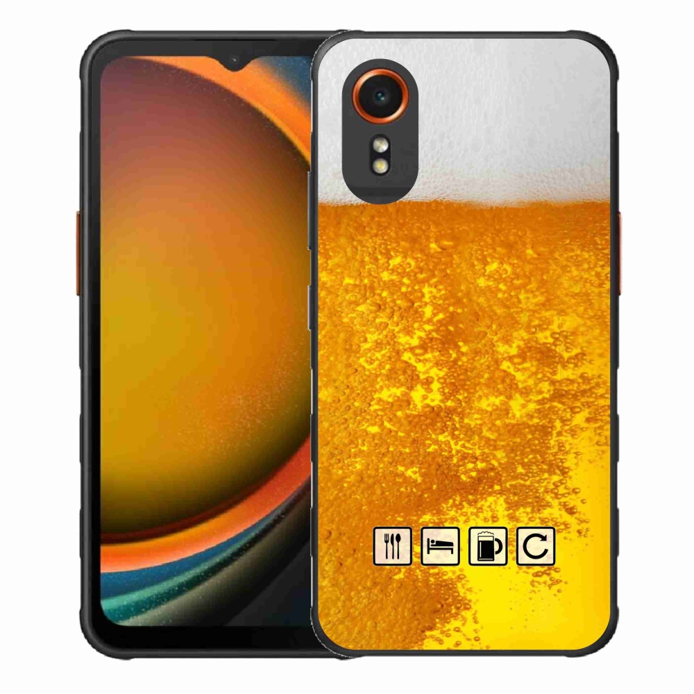 Gelový kryt mmCase na Samsung Galaxy Xcover 7 - pivní motiv 3