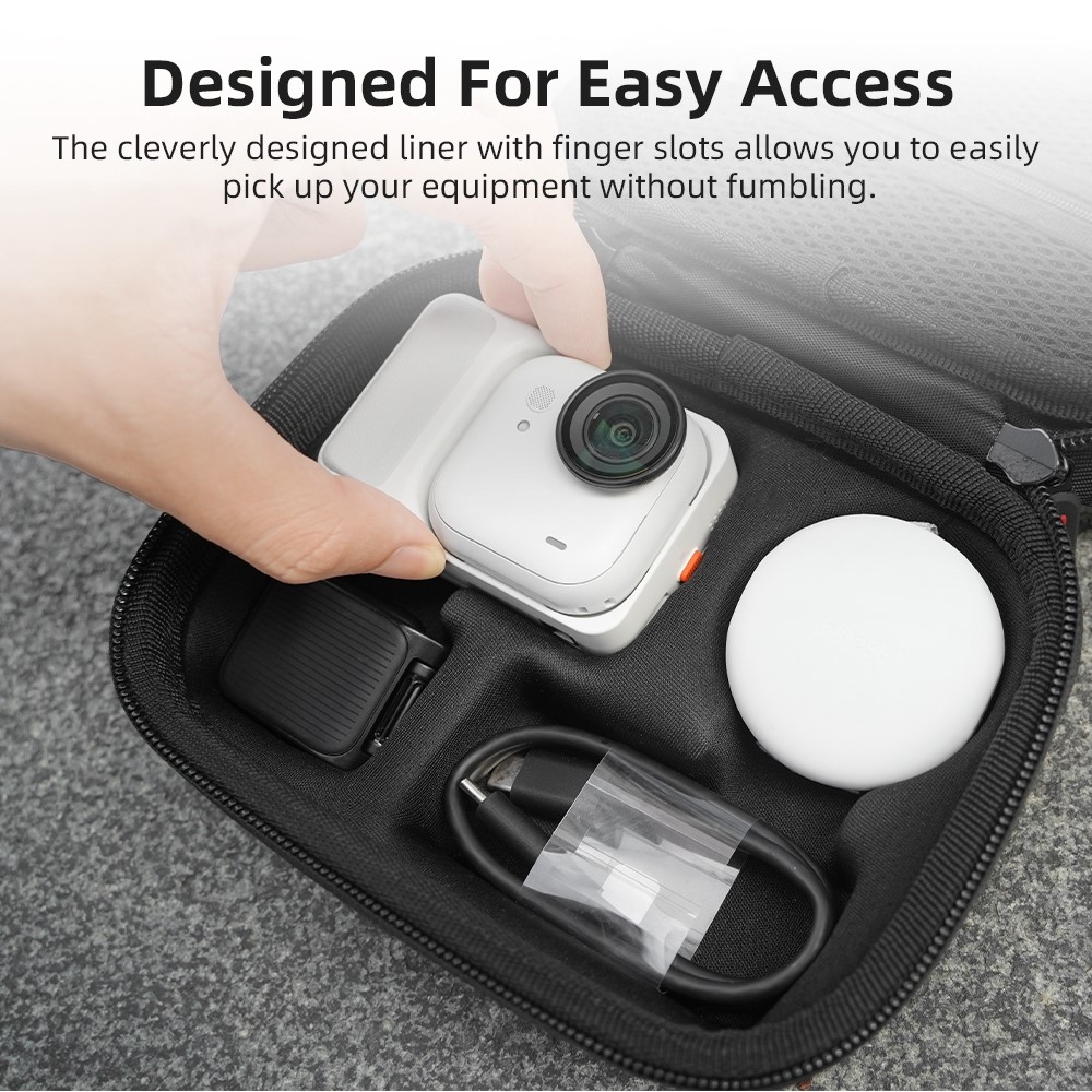 BRDRC úložné pouzdro pro Insta360 GO Ultra Standard Edition s karabinou