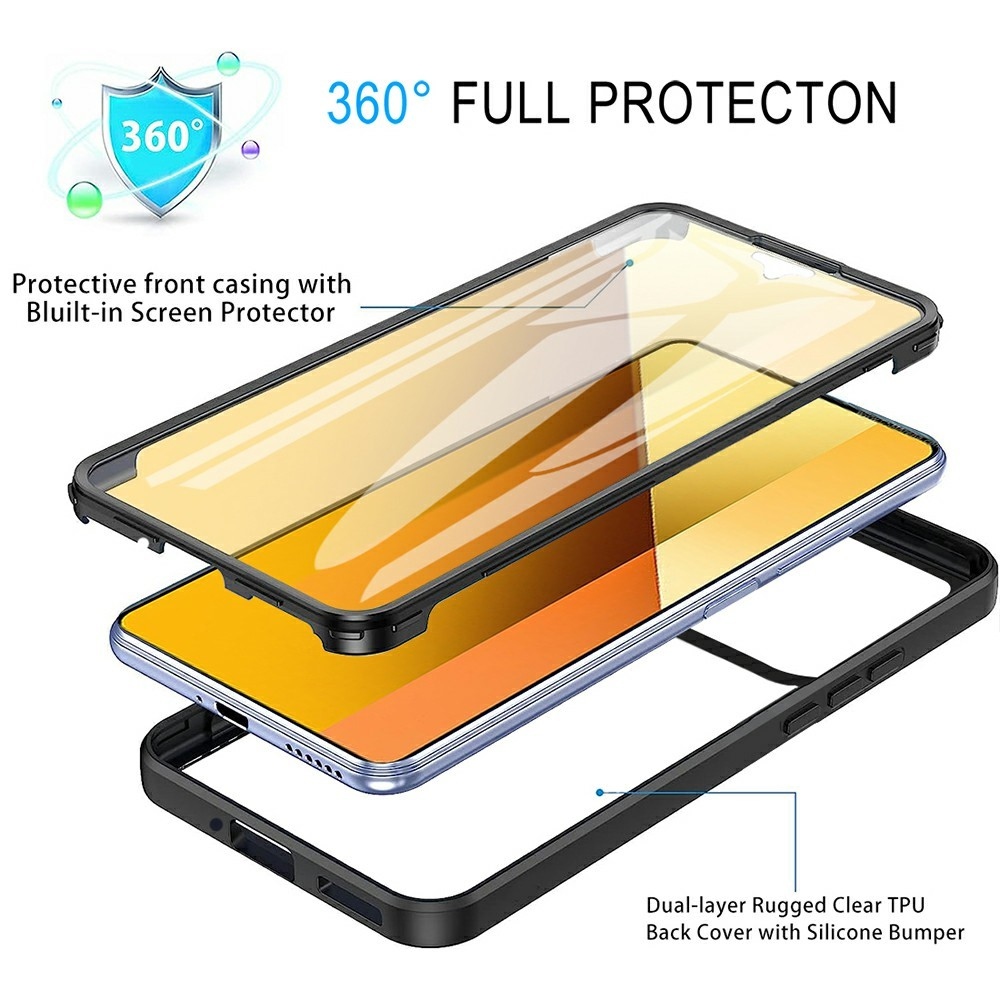 Acryl gelový obal s rámečkem pro ochranou displeje na Xiaomi 15 - černý