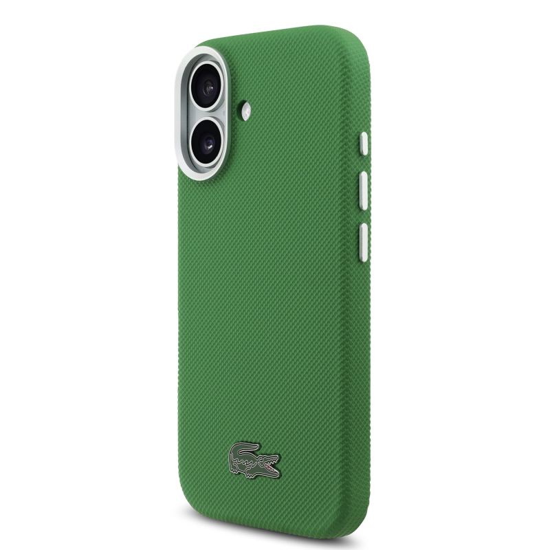 Lacoste Iconic Petit Pique Metal Logo MagSafe Zadní Kryt pro iPhone 17 Green