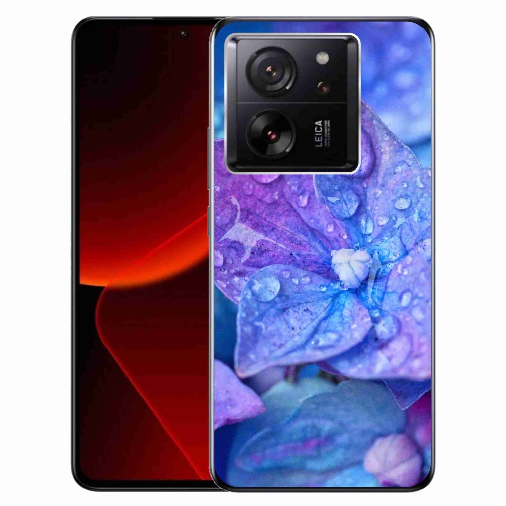 Gelový kryt mmCase na Xiaomi 13T/13T Pro - fialový květ