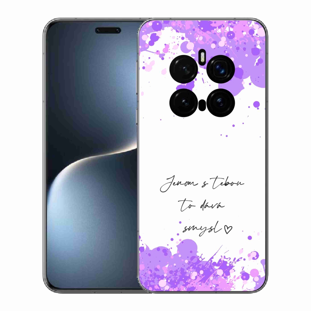 Gelový kryt mmCase na Honor Magic 7 Pro 5G - zamilovaný text bílé pozadí
