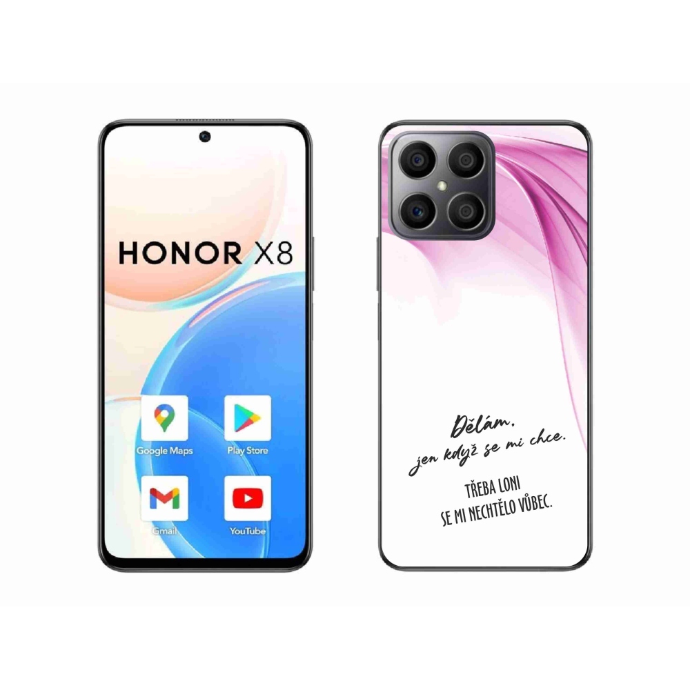 Gelový kryt mmCase na Honor X8 4G - vtipný text 12 bílé pozadí