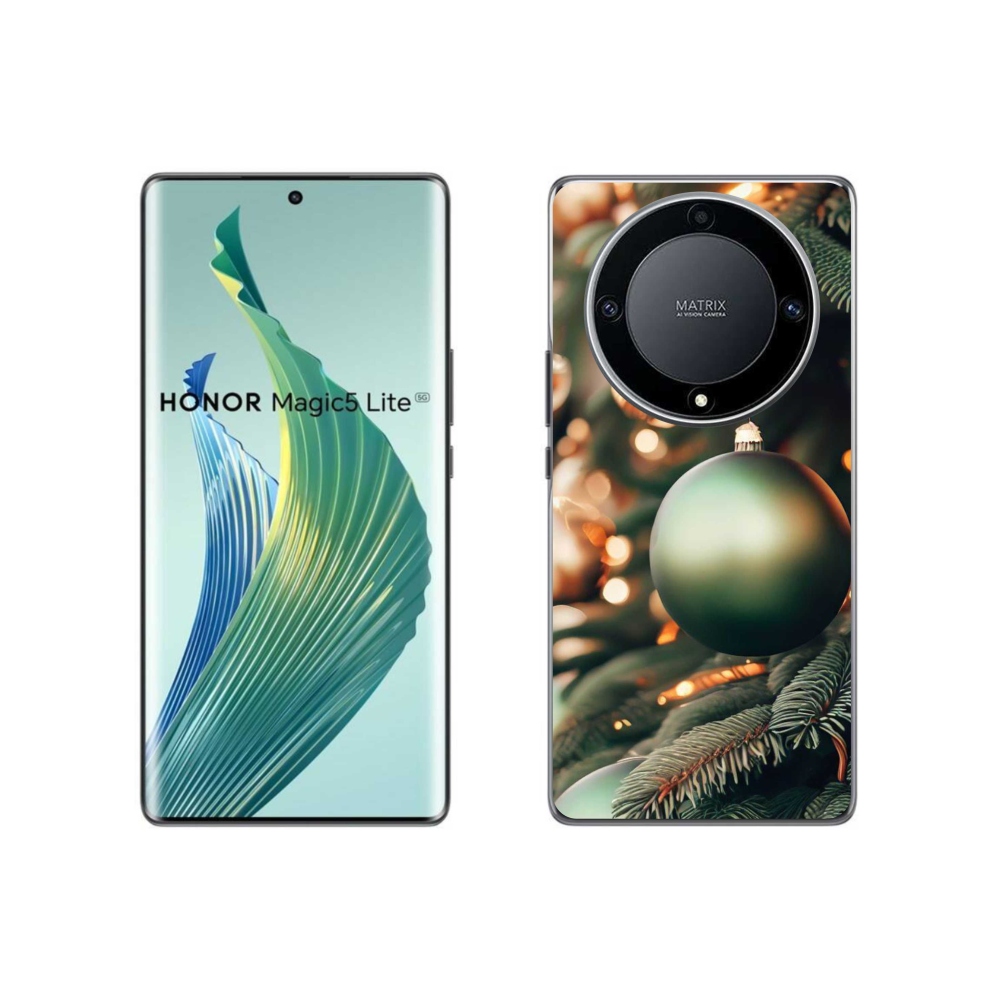 Gelový kryt mmCase na Honor Magic 5 Lite 5G - vánoční ozdoby 1