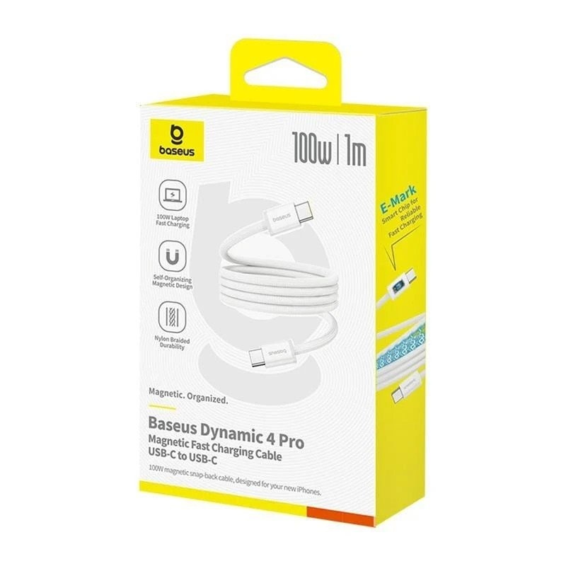 Baseus Dynamic 4 Pro Series Datový Kabel USB-C - USB-C 100W 1m Moon White