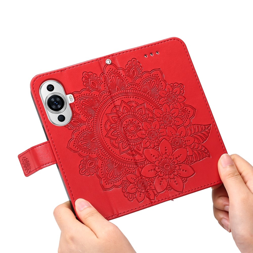 Mandala knížkové pouzdro na Huawei Nova 11 - červené