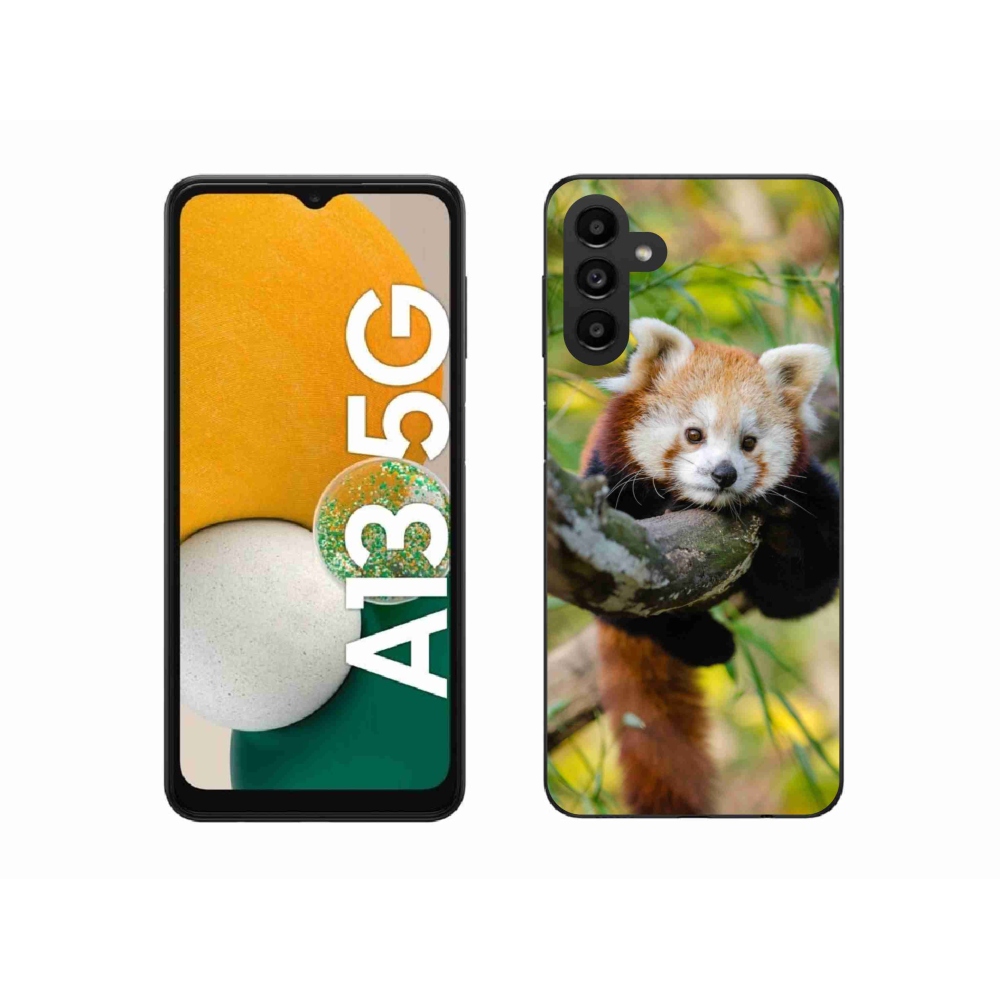 Gelový kryt mmCase na Samsung Galaxy A13 5G - panda červená