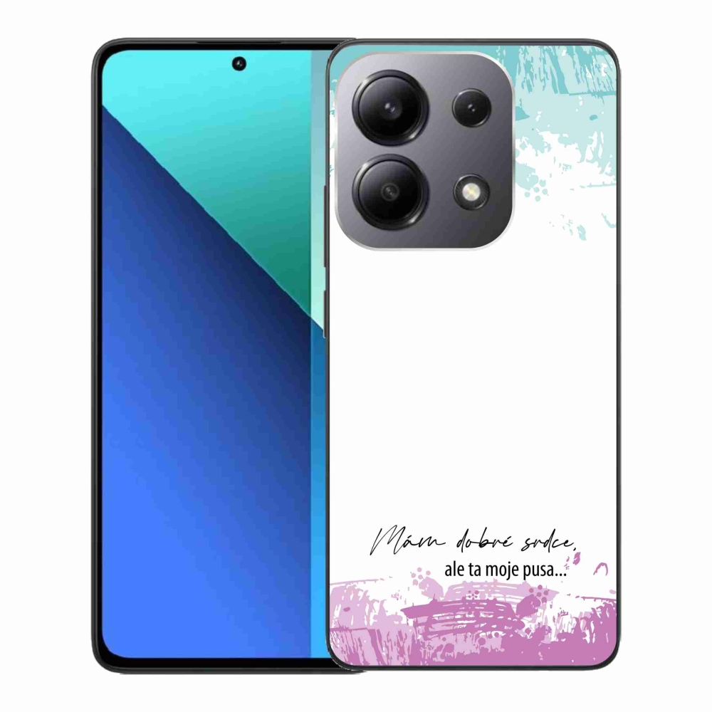 Gelový kryt mmCase na Xiaomi Redmi Note 13 - vtipný text 3 bílé pozadí