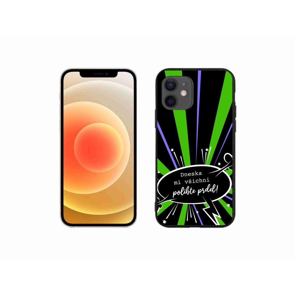 Gelový kryt mmCase na iPhone 12 mini - vtipný text 15 černé pozadí
