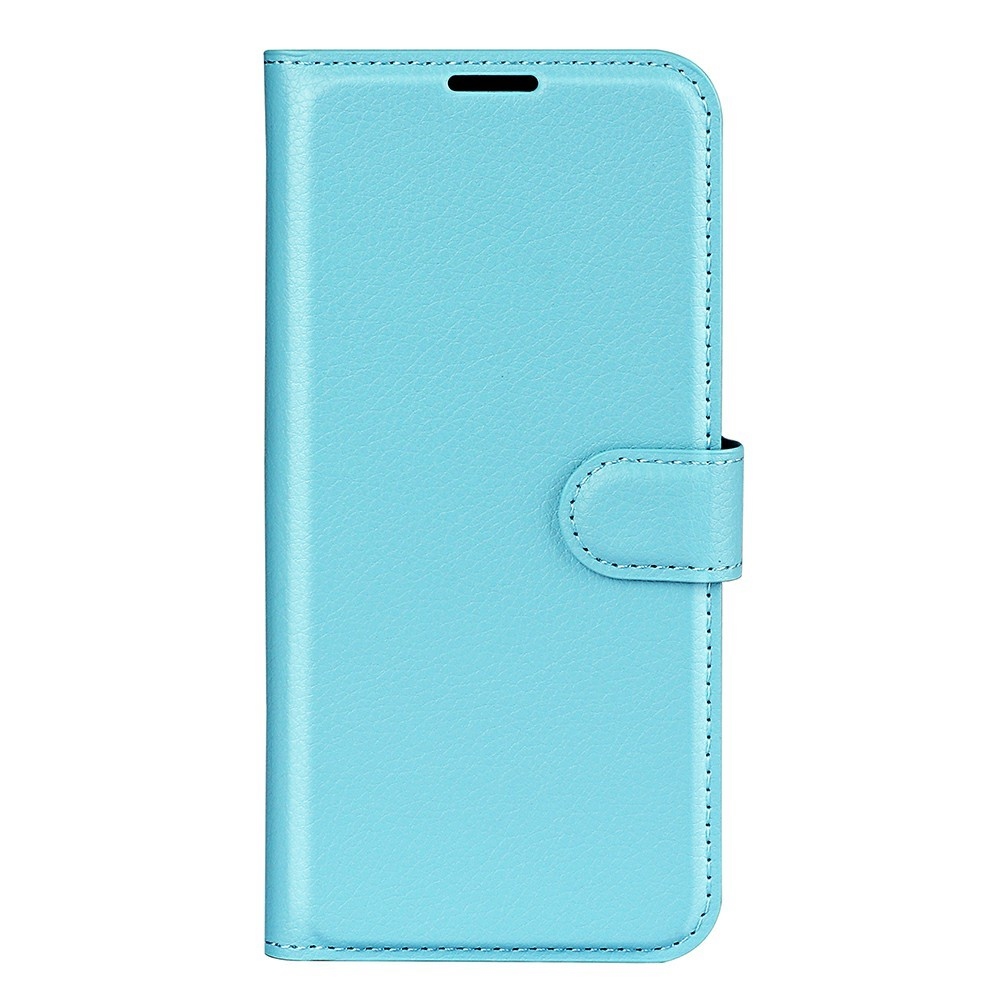 Litchi knížkové pouzdro na iPhone 16e - modré