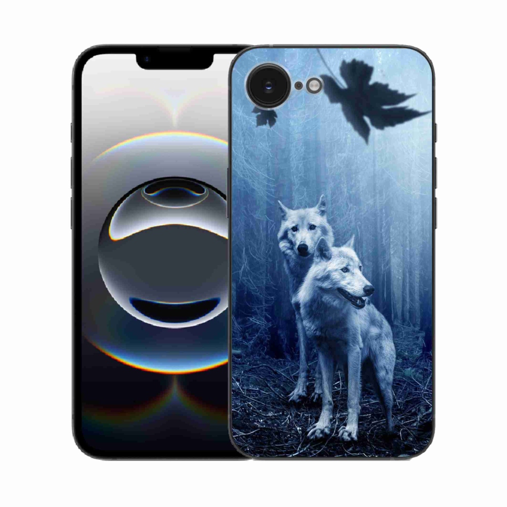 Gelový kryt mmCase na iPhone 16e - vlci v lese