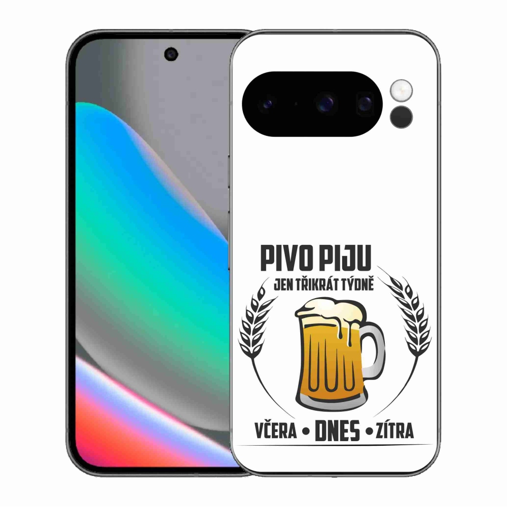 Gelový kryt mmCase na Google Pixel 10 Pro - pivní motiv bílé pozadí