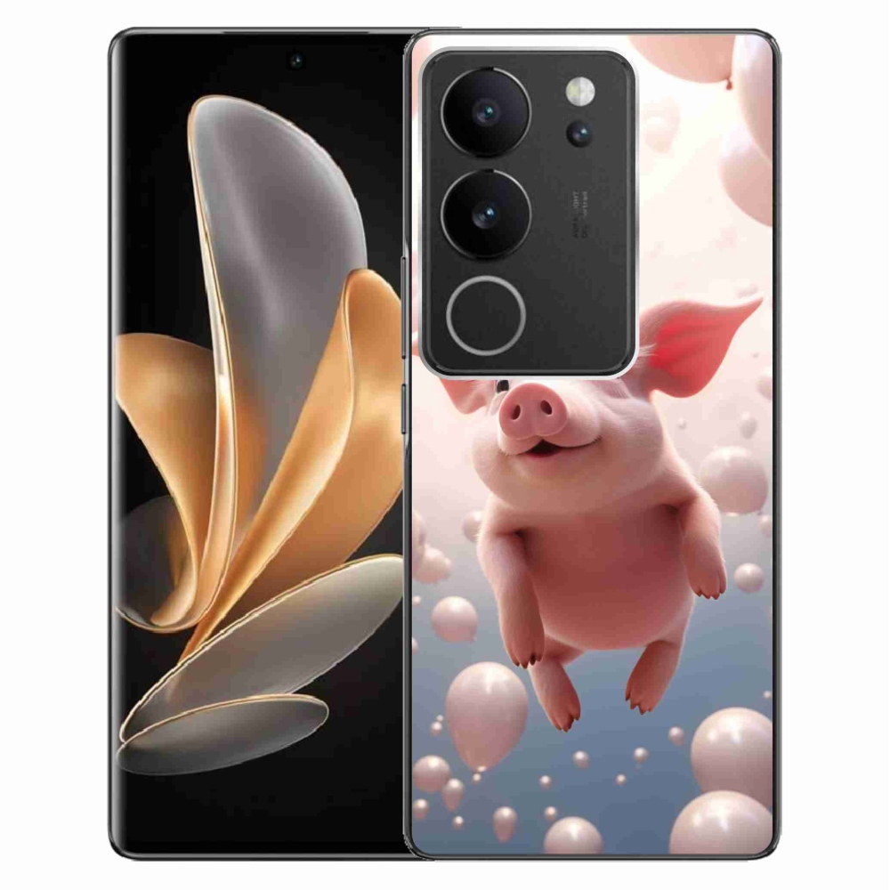 Gelový kryt mmCase na Vivo V29 5G - prasátko s balónky