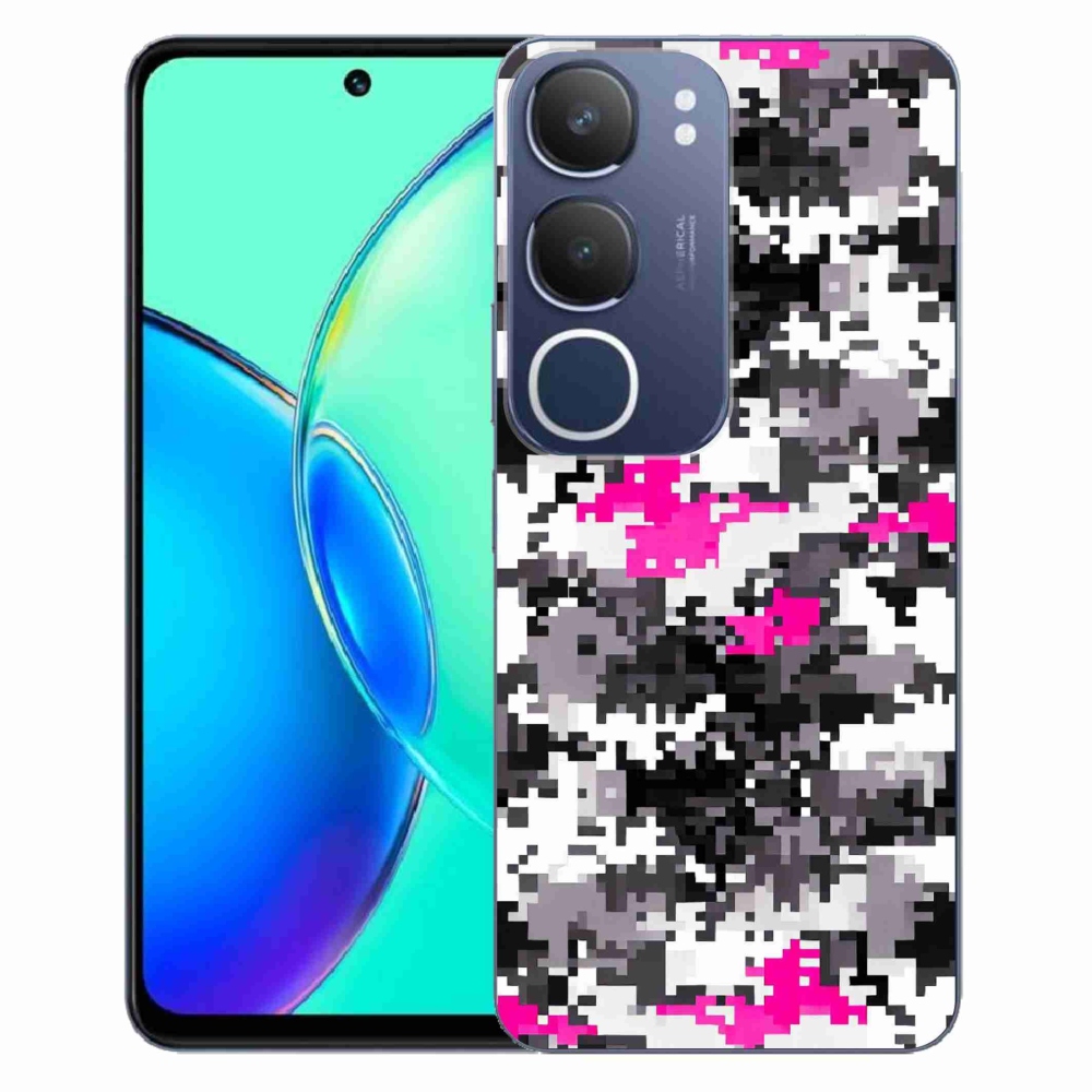 Gelový kryt mmCase na Vivo Y19s - maskáčový vzor 4