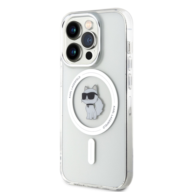 Karl Lagerfeld IML Choupette MagSafe Zadní Kryt pro iPhone 15 Pro - průhledný