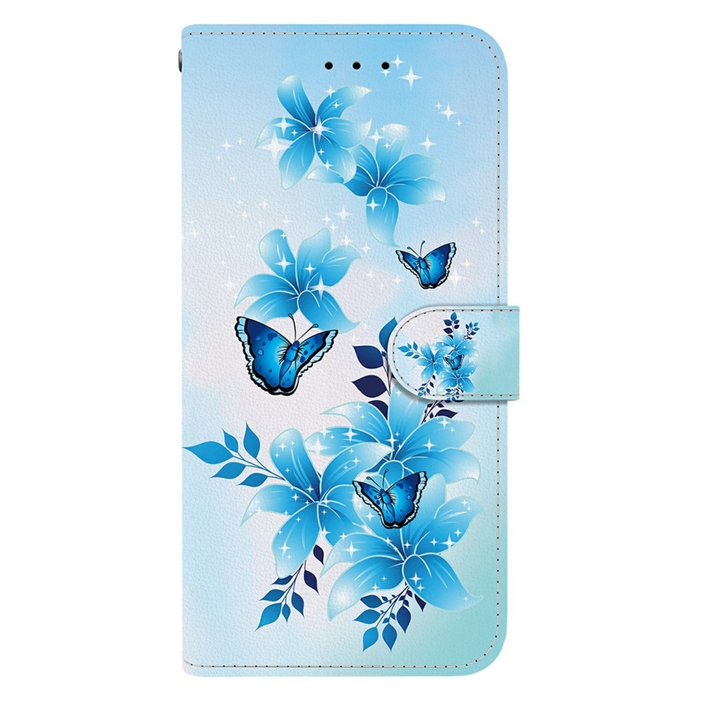 Versatile knížkové pouzdro na Xiaomi Redmi 15 4G (171mm) - modří motýli