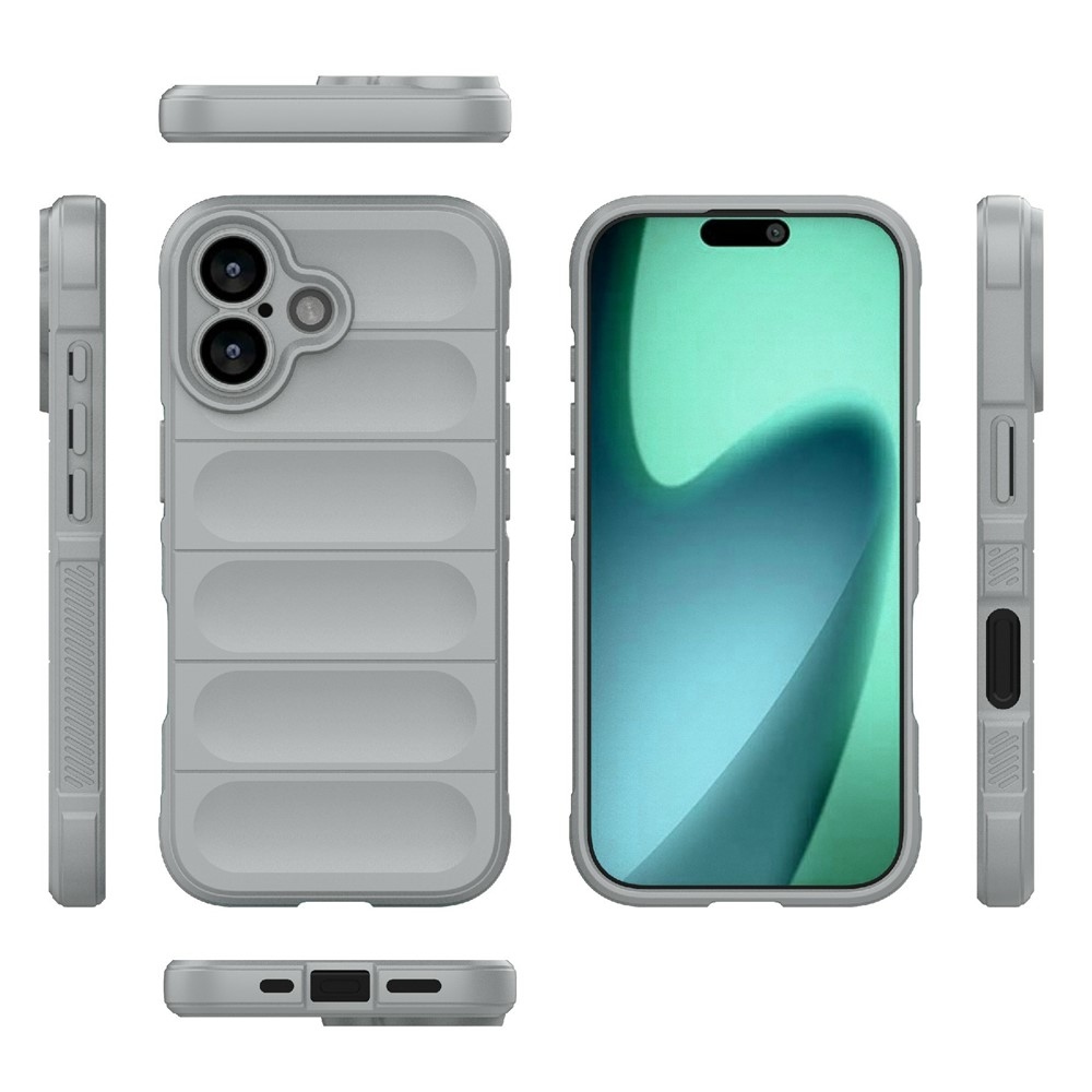 Rugg odolný gelový obal na iPhone 17 - světlešedý
