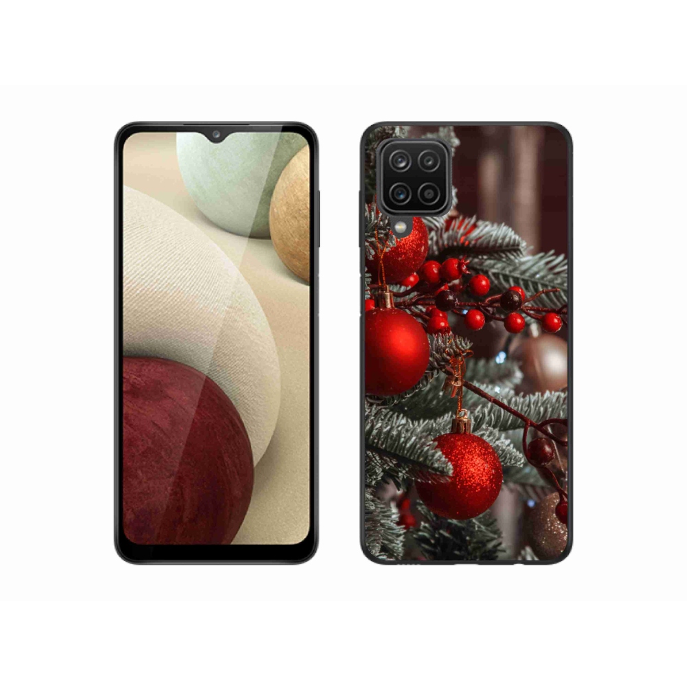 Gelový kryt mmCase na Samsung Galaxy A12 - vánoční ozdoby 2