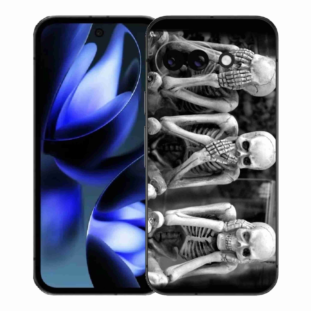 Gelový kryt mmCase na Google Pixel 9a - kostlivci