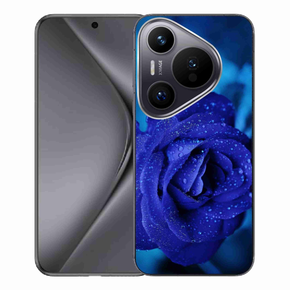Gelový obal mmCase na Huawei Pura 70 Pro - modrá růže