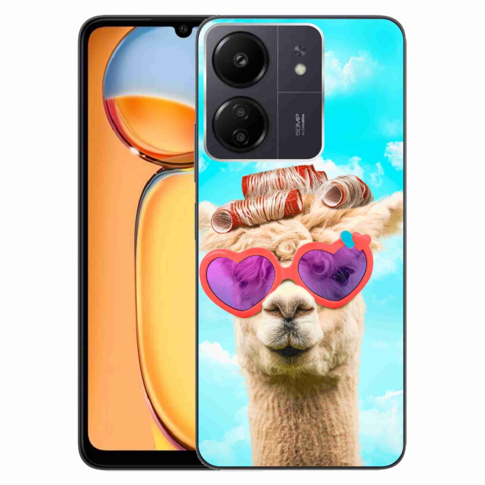 Gelový kryt mmCase na Xiaomi Poco C65/Redmi 13C - lama s brýlemi