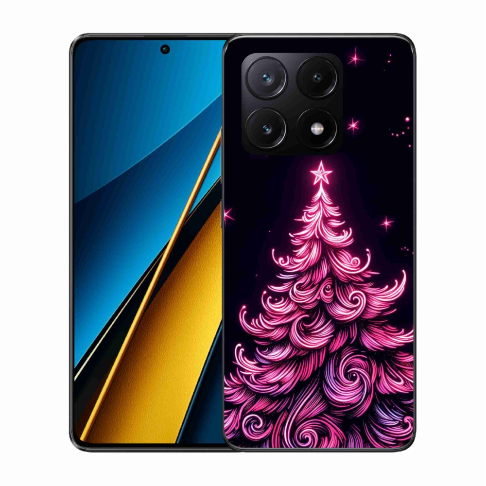 Gelový kryt mmCase na Xiaomi Poco X6 Pro 5G - neonový vánoční stromek 2