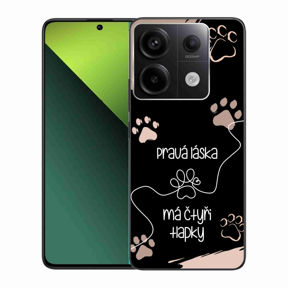 Gelový kryt mmCase na Xiaomi Redmi Note 13 Pro 5G/Poco X6 5G - psí motiv 1 černé pozadí