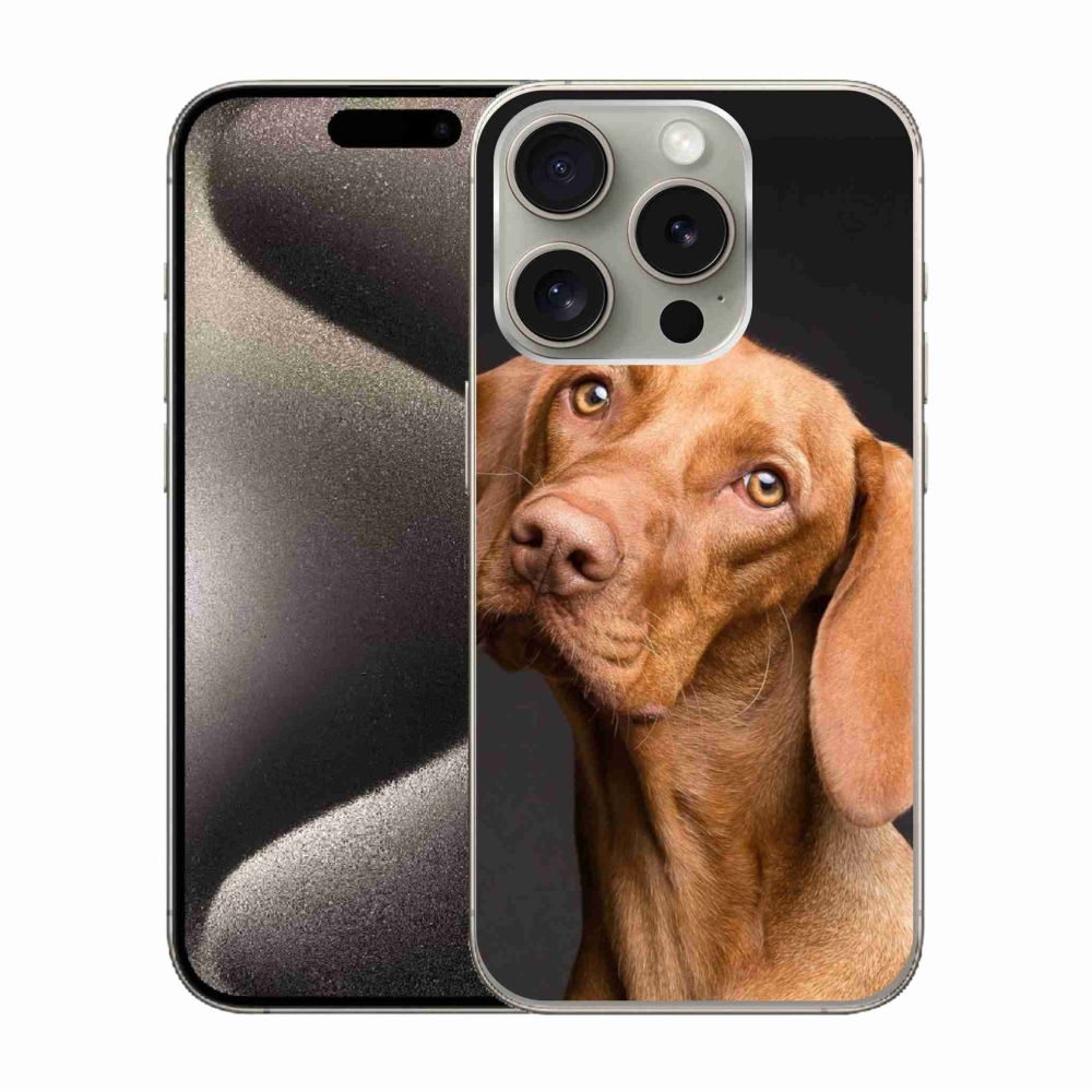 Gelový obal mmCase na iPhone 15 Pro - maďarský ohař