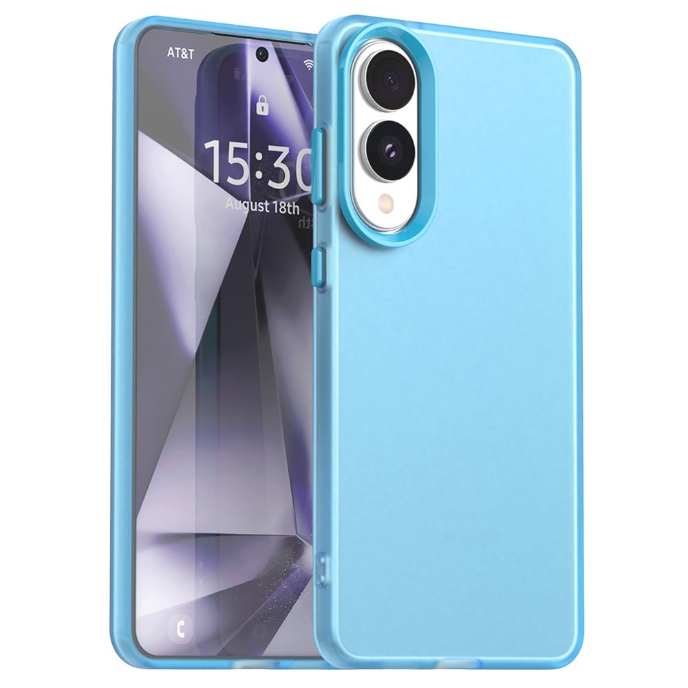 Candys matný gelový obal na Samsung Galaxy S25 Edge - světlemodrý