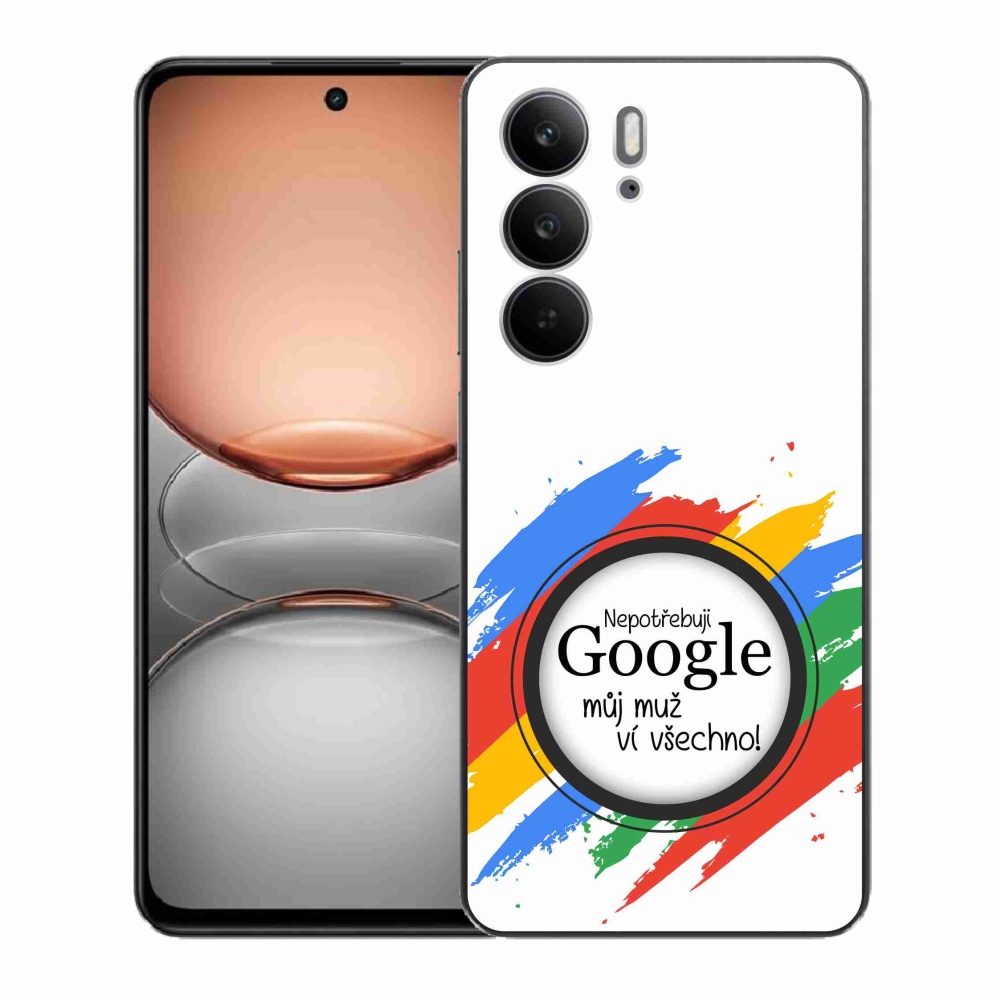 Gelový kryt mmCase na Realme C75 - muž ví všechno bílé pozadí
