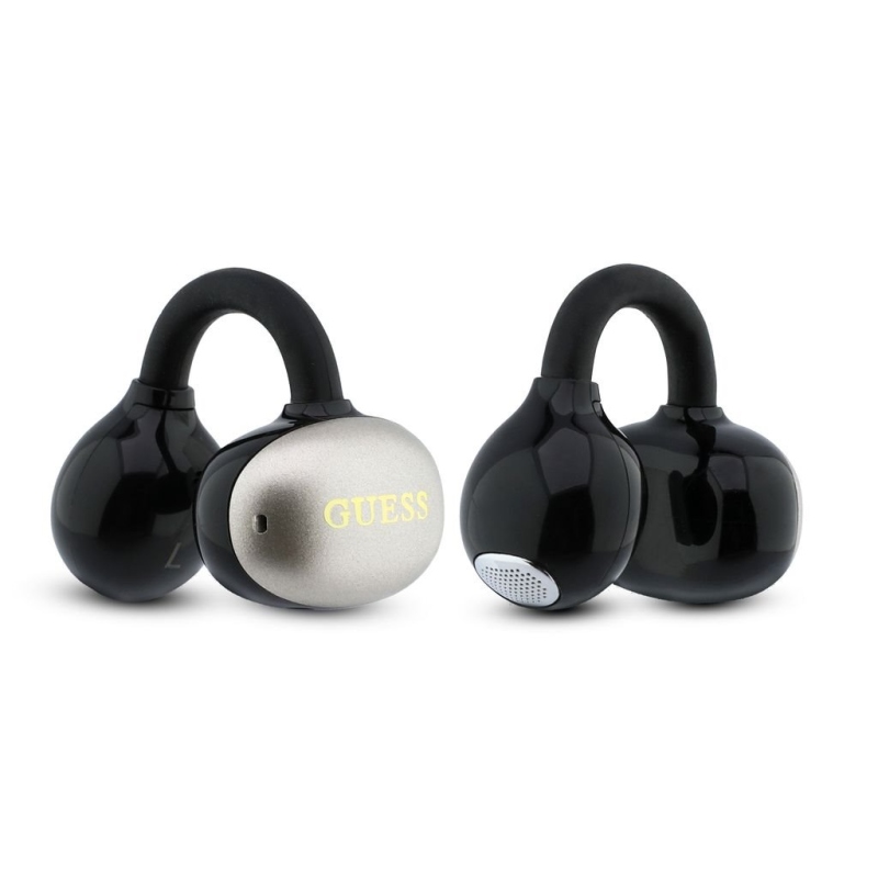 Guess Metallic Finish Classic Logo OWS Bezdrátová Sluchátka Black