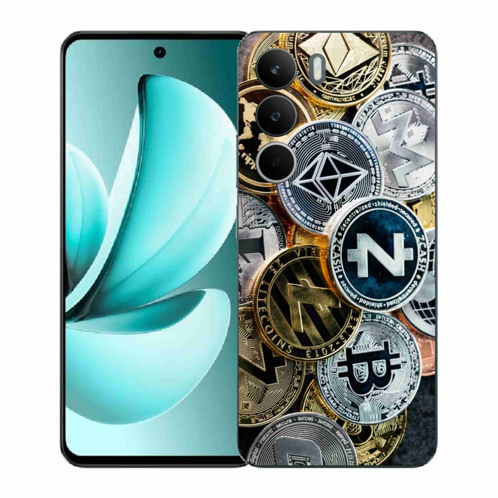 Gelový kryt mmCase na Realme C71 - kryptoměny
