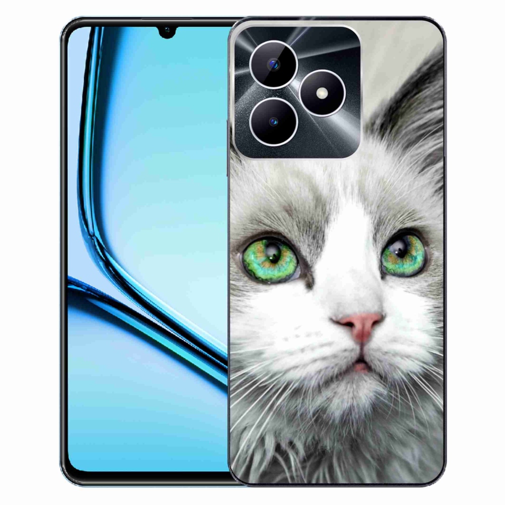 Gelový kryt mmCase na Realme Note 50 - kočičí pohled