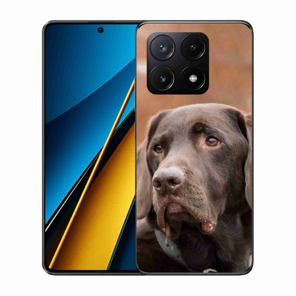 Gelový obal mmCase na Xiaomi Poco X6 Pro 5G - hnědý labrador